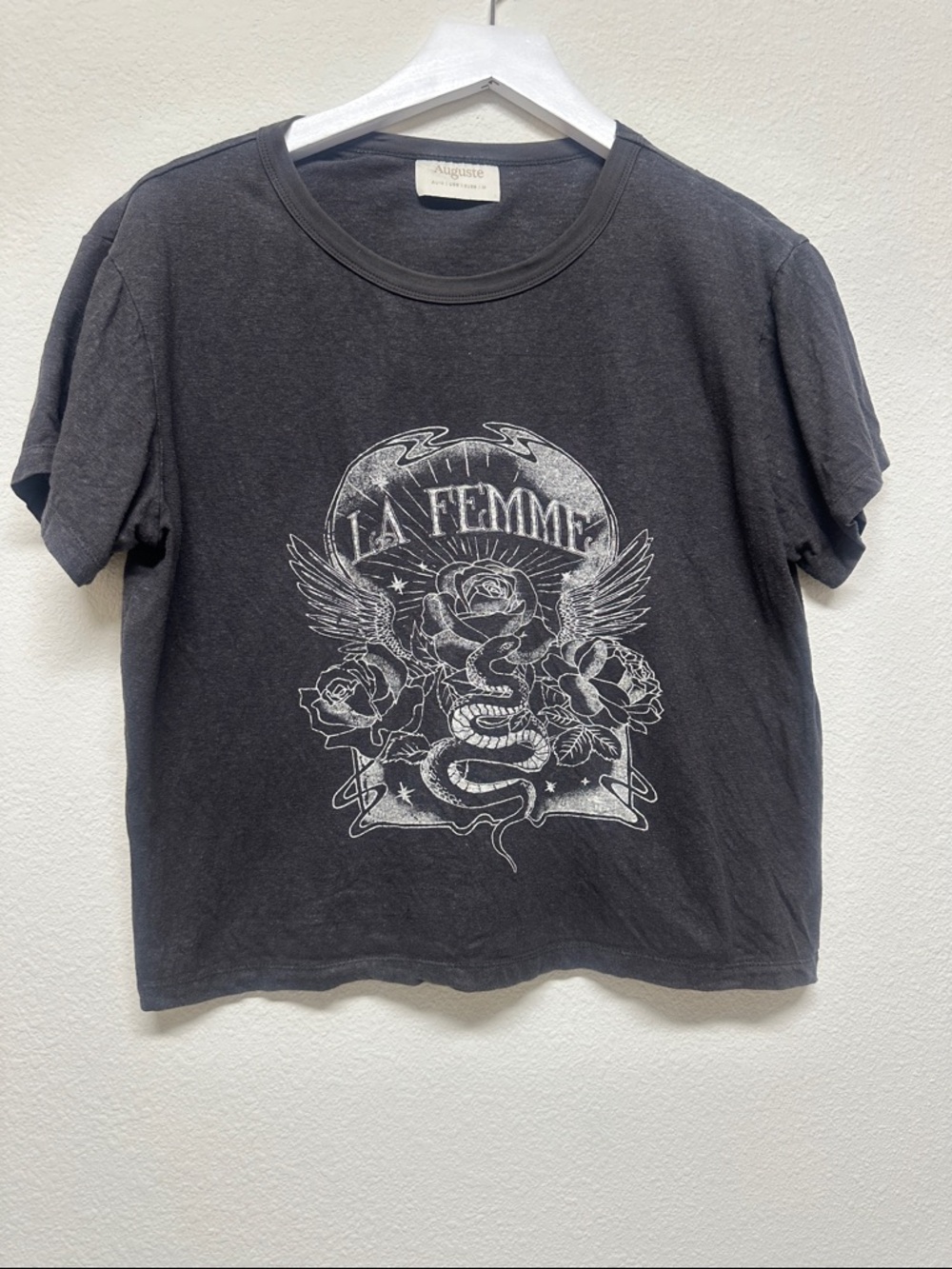Auguste The Label Black Graphic 'La Femme' Tee size M **as seen on Yellowstone**